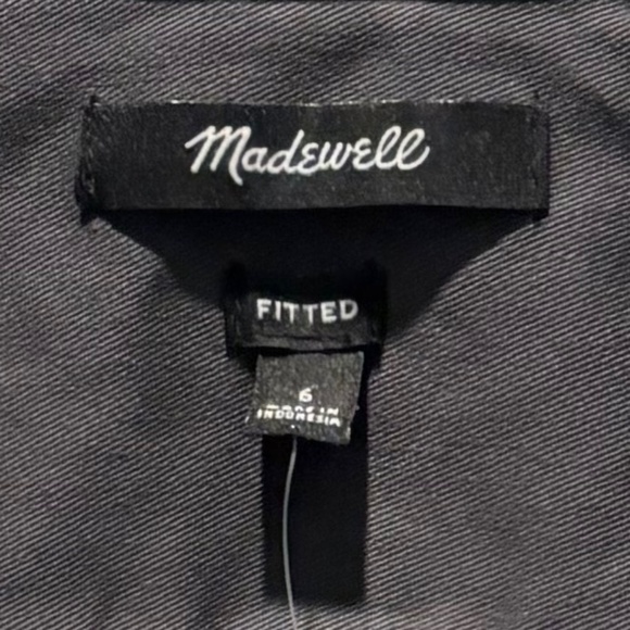 MADEWELL Darted Button-Up Fitted Shirt in (Re)generative Chino Sz 6 NWT - Picture 7 of 8